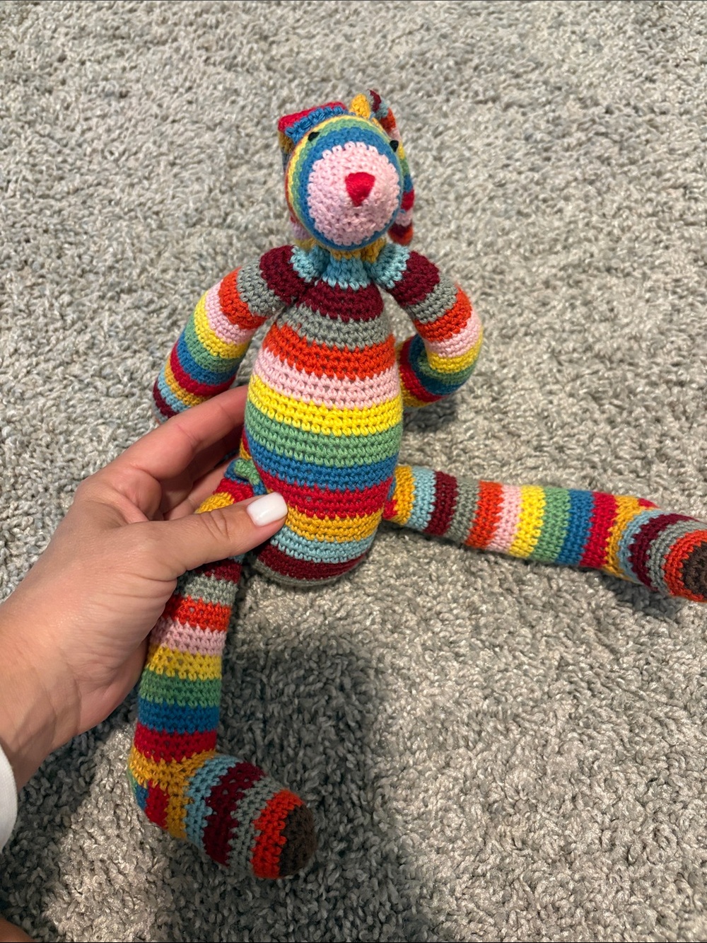 Rare STRIPES The Long Eared Bunny By Schilling Retired Muticolor
